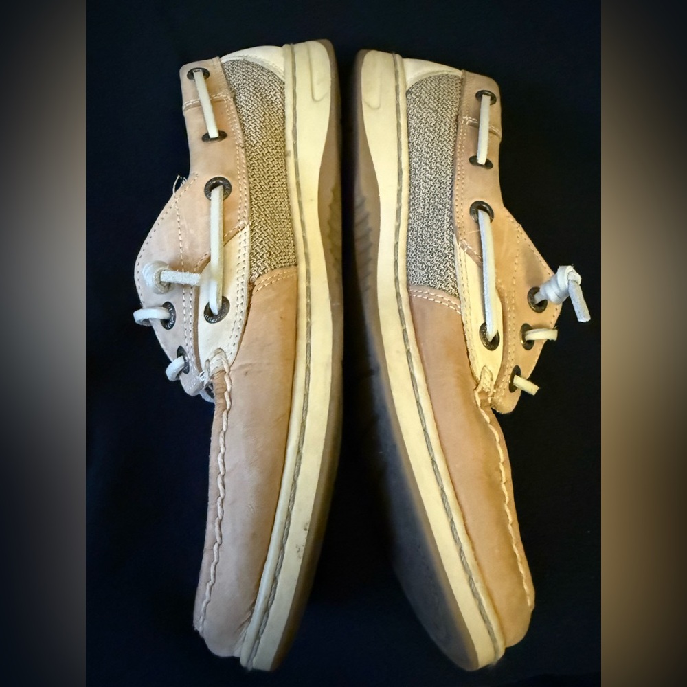 Sperry Woman’s STS97405 Light Brown Boat Deck Shoes OSS - Picture 2 of 7